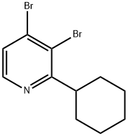 3,4-Dibromo-2-(cyclohexyl)pyridine 结构式