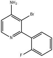 3-BROMO-2-(2-FLUOROPHENYL)PYRIDIN-4-AMINE 结构式