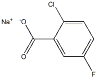 2-氯-5-氟苯甲酸钠 结构式