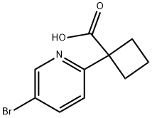 1-(5-BROMOPYRIDIN-2-YL)CYCLOBUTANECARBOXYLIC ACID 结构式