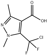 5-(氯二氟甲基)-1,3-二甲基-1H-吡唑-4-羧酸 结构式