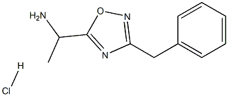 1-(3-苯甲基-1,2,4-噁二唑-5-基)乙烷-1-胺盐酸 结构式