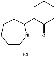 2-(氮杂环庚烷-2-基)环己-1-酮盐酸盐 结构式