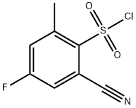 2-氰基-4-氟-6-甲基苯-1-磺酰氯 结构式