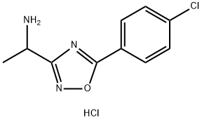 1-[5-(4-氯苯基)-1,2,4-噁二唑-3-基]乙烷-1-胺盐酸 结构式