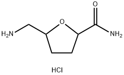5-(氨基甲基)氧杂环戊烷-2-甲酰胺盐酸盐 结构式
