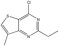 4-氯-2-乙基-7-甲基噻吩并[3,2-D]嘧啶 结构式