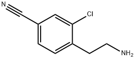 4-(2-氨基乙基)-3-氯苯甲腈 结构式