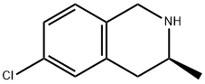 (3S)-6-chloro-3-methyl-1,2,3,4-tetrahydroisoquinoline 结构式