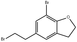 7-BROMO-5-(2-BROMOETHYL)-2,3-DIHYDROBENZOFURAN 结构式