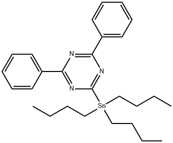 1,3,5-三嗪,2,4-二苯基-6-(三丁基甲锡烷基) - 结构式