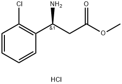 (S)-3-氨基-3-(2-氯苯基)丙酸甲酯盐酸盐 结构式