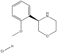 (R)-3-(2-甲氧基苯基)吗啉盐酸盐 结构式