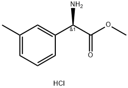 METHYL(2R)-2-AMINO-2-(3-METHYLPHENYL)ACETATE HYDROCHLORIDE 结构式