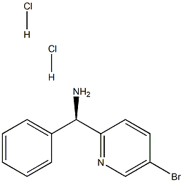 (R)-(5-bromopyridin-2-yl)(phenyl)methanamine dihydrochloride 结构式