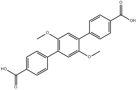 2',5'-二甲氧基[1,1':4',1''-三联苯]-4,4''-二羧酸 结构式