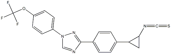 3-(4-(2-isothiocyanatocyclopropyl)phenyl)-1-(4-(trifluoromethoxy)phenyl)-1H-1,2,4-triazole 结构式