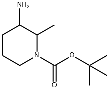 3-氨基-2-甲基哌啶-1-羧酸叔丁酯 结构式