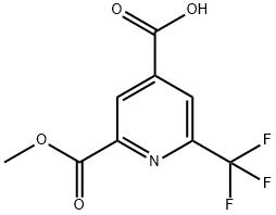 2-(甲氧羰基)-6-(三氟甲基)异烟酸 结构式