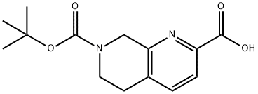 7-[(叔丁氧基)羰基] -5,6,7,8-四氢-1,7-萘啶-2-羧酸 结构式