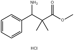 3-氨基-2,2-二甲基-3-苯基丙酸甲酯盐酸盐 结构式