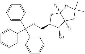 1,2-O-异亚丙基-5-O-三苯甲基-Β-D阿拉伯呋喃糖 结构式