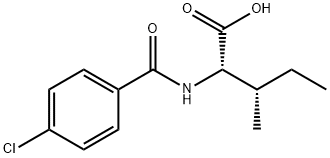 2-[(4-chlorophenyl)formamido]-3-methylpentanoic acid 结构式