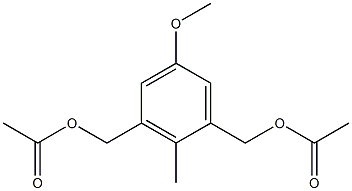 ACETIC ACID 3-ACETOXYMETHYL-5-METHOXY-2-METHYL-BENZYL ESTER 结构式