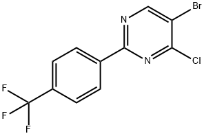 4-Chloro-5-bromo-2-(4-trifluoromethylphenyl)pyrimidine 结构式