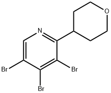 2-(4-Tetrahydropyranyl)-3,4,5-tribromopyridine 结构式