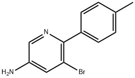 3-Amino-5-bromo-6-(4-tolyl)pyridine 结构式