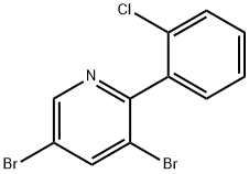 3,5-Dibromo-6-(2-chlorophenyl)pyridine 结构式