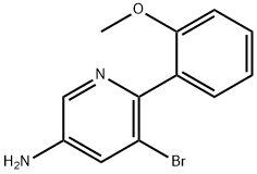 3-Amino-5-bromo-6-(2-methoxyphenyl)pyridine 结构式