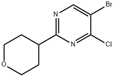 4-Chloro-5-bromo-2-(4-tetrahydropyranyl)pyrimidine 结构式