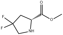 (2R)-4,4-二氟吡咯烷-2-羧酸甲酯 结构式