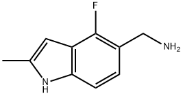 (4-FLUORO-2-METHYL-1H-INDOL-5-YL)METHANAMINE 结构式