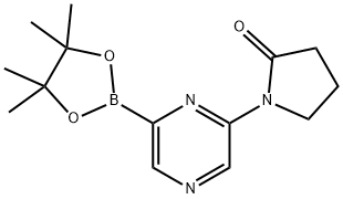 1-(6-(4,4,5,5-tetramethyl-1,3,2-dioxaborolan-2-yl)pyrazin-2-yl)pyrrolidin-2-one 结构式