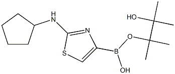 2-CYCLOPENTYLAMINOTHIAZOLE-4-BORONIC ACID PINACOL ESTER 结构式