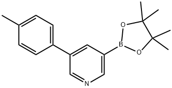 5-(4-Tolyl)pyridine-3-boronic acid pinacol ester 结构式