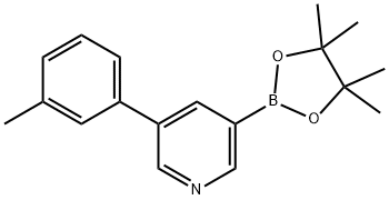 5-(3-Tolyl)pyridine-3-boronic acid pinacol ester 结构式