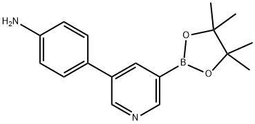 5-(4-Aminophenyl)pyridine-3-boronic acid pinacol ester 结构式