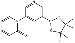 5-(1H-Pyridin-2-one)pyridine-3-boronic acid pinacol ester 结构式