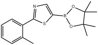 5-(4,4,5,5-tetramethyl-1,3,2-dioxaborolan-2-yl)-2-(o-tolyl)thiazole 结构式