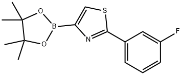 2-(3-fluorophenyl)-4-(4,4,5,5-tetramethyl-1,3,2-dioxaborolan-2-yl)thiazole 结构式