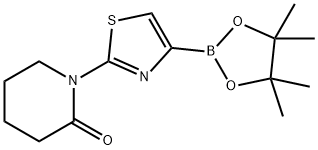 1-(4-(4,4,5,5-tetramethyl-1,3,2-dioxaborolan-2-yl)thiazol-2-yl)piperidin-2-one 结构式