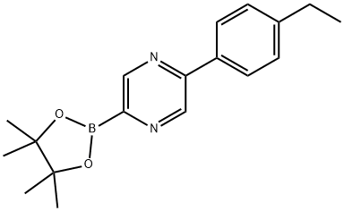 5-(4-Ethylphenyl)pyrazine-2-boronic acid pinacol ester 结构式