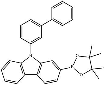 2-硼酸频哪醇酯-9-([1,1'-联苯]-3-基)咔唑 结构式