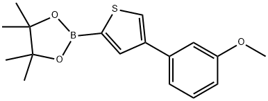 4-(3-Methoxyphenyl)thiophene-2-boronic acid pinacol ester 结构式