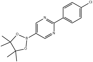 2-(4-Chlorophenyl)pyrimidine-5-boronic acid pinacol ester 结构式