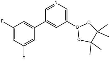 5-(3, 5-Difluorophenyl)pyridine-3-boronic acid pinacol ester 结构式